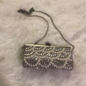 Sequin and Pearl Purse